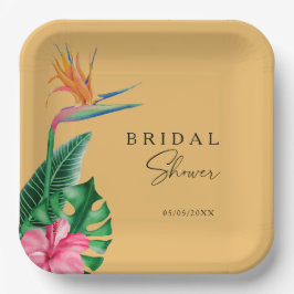 Tropisches Brautparty Pappteller