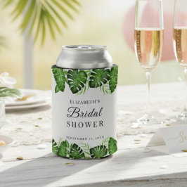 Tropisches Brautparty Wasserfarbenwelt Dosenkühler