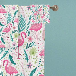 Tropisches Breezy Pink Flamingo Muster Badhandtuch Set