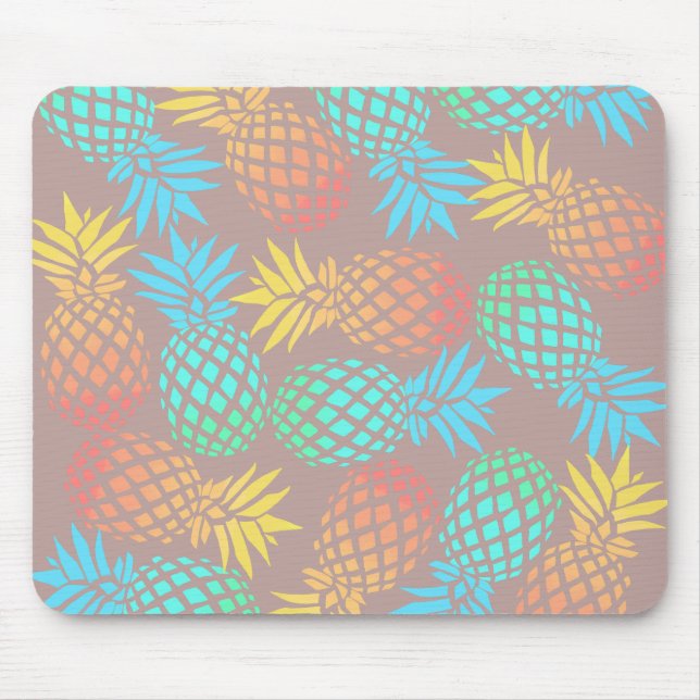 tropisches buntes Ananasmuster des eleganten Mousepad (Vorne)