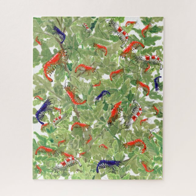 Tropisches Cherry Shrimp Aquatic Pet Aquarium Hard Puzzle (Vertikal)