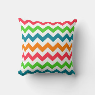 Tropisches Chevron-Zickzack-gestreiftes Kissen