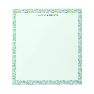 Tropisches Chic Botanisches Florales Wasserfarben- Notizblock