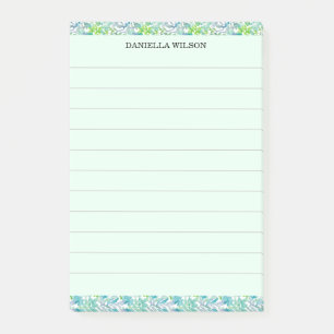 Tropisches Chic Botanisches Florales Wasserfarben- Post-it Klebezettel