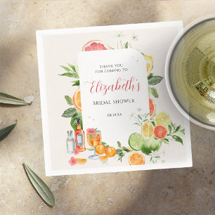 Tropisches Citrus-Brautparty Serviette