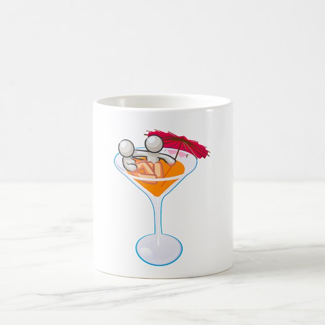 Tropisches Cocktail Martini Glas Cartoon Charakter Kaffeetasse (Von Creator hochgeladen)
