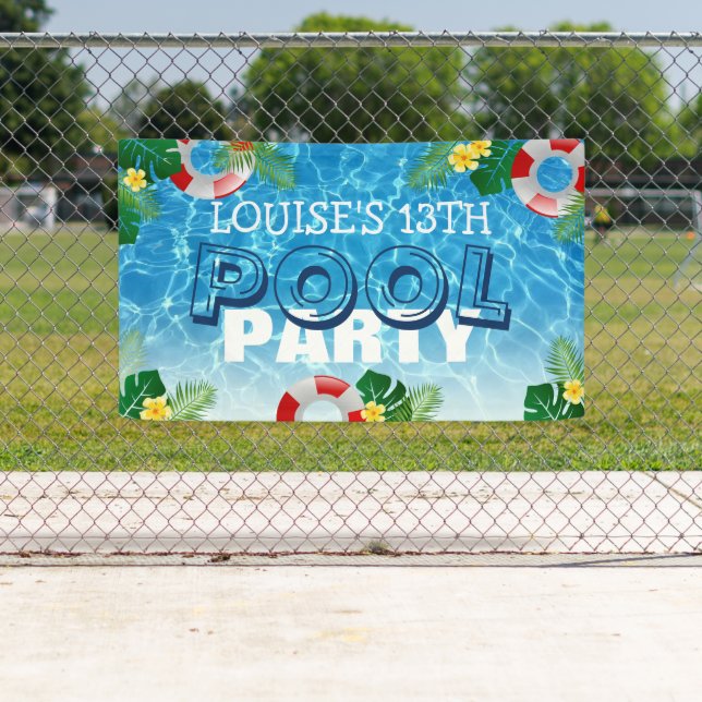 Tropisches Cool-Pool-Party | KINDERGEBURTSTAG Banner (Insitu)