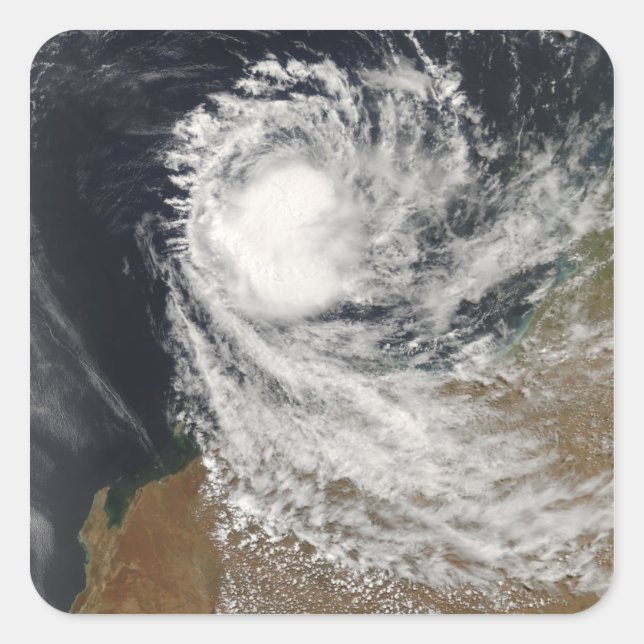 Tropisches Cyclone Ophelia (Australien) Quadratischer Aufkleber (Vorderseite)
