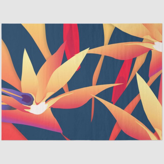 Tropisches Dekopulationspapier für tropische Vögel Seidenpapier (Vorderseite)