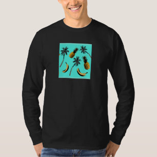 Tropisches Druckmuster T-Shirt