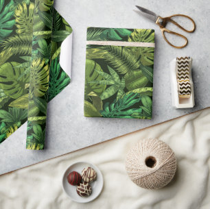 Tropisches Dschungelgrün  Geschenkpapier