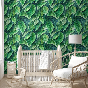 Tropisches Dschungelinsel-Vegetationsmuster Tapete