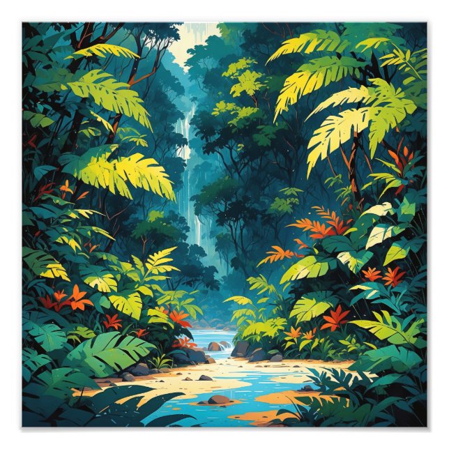 Tropisches Dschungelparadies Frische Pasta machen Fotodruck (Vorne)