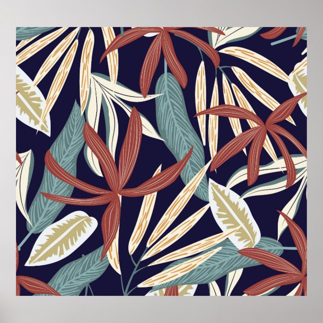 Tropisches Dunkel: kreative Pflanze Poster (Vorne)