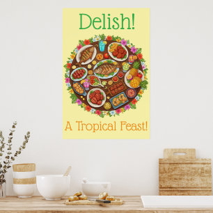 Tropisches Festmahl Poster