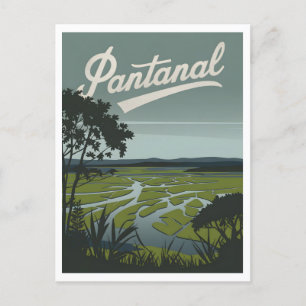 tropisches Feuchtgebiet Pantanal Postkarte