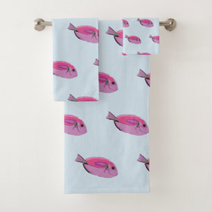 Tropisches Fisch-Badezimmer-Tuch-Set Badhandtuch Set