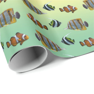 Tropisches Fischchaos-Geschenkpapier (Regenbogen) Geschenkpapier