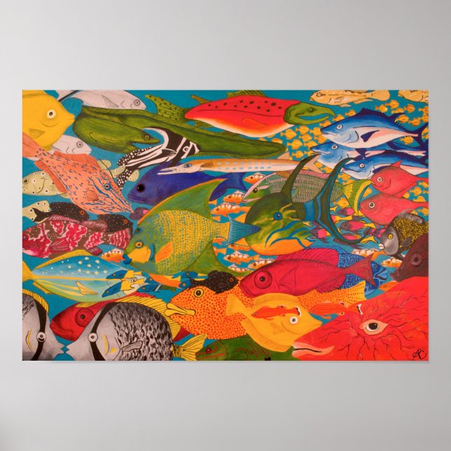 Tropisches Fischplakat Poster (Vorne)