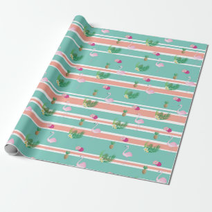 Tropisches Flamingo-Geschenk Wrapping Geschenkpapier