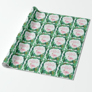 Tropisches Flamingo-Geschenkpapier Geschenkpapier