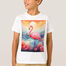 Tropisches Flamingo mit Blume