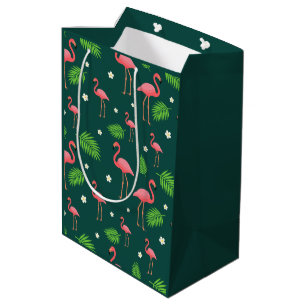 Tropisches Flamingo-Muster Mittlere Geschenktüte