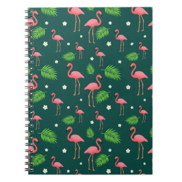 Tropisches Flamingo-Muster Notizblock