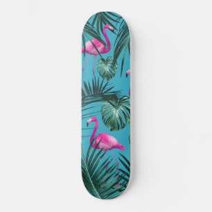 Tropisches Flamingo-Muster Nr. 4 Skateboard