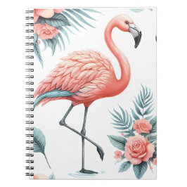 Tropisches Flamingo-Paar Notizblock
