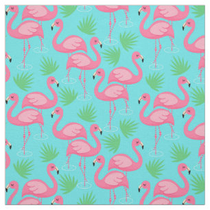 Tropisches Flamingo-Paradies-wunderlicher rosa Stoff