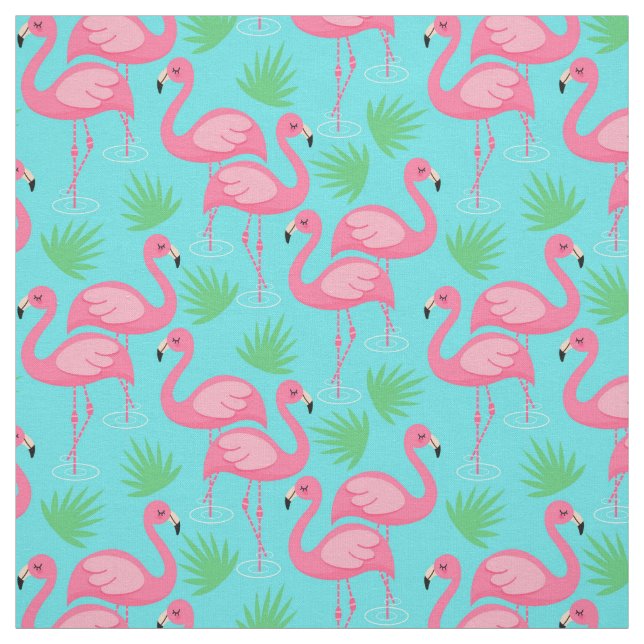 Tropisches Flamingo-Paradies-wunderlicher rosa Stoff (Muster)