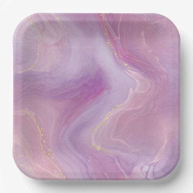 Tropisches Flamingo-Plateau Pappteller (Vorderseite)