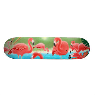 Tropisches Flamingo-Skateboard Skateboard
