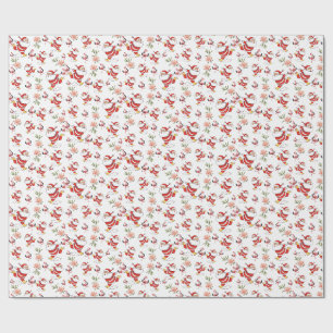 Tropisches Flamingo-Weihnachtsmann-Weihnachtsmuste Geschenkpapier