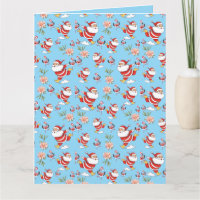 Tropisches Flamingo-Weihnachtsmann-Weihnachtsmuste