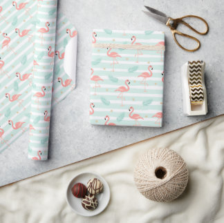 Tropisches Flamingo Wrapping Paper Geschenkpapier