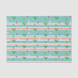 Tropisches Flamingo Wrapping Tissue Paper Seidenpapier
