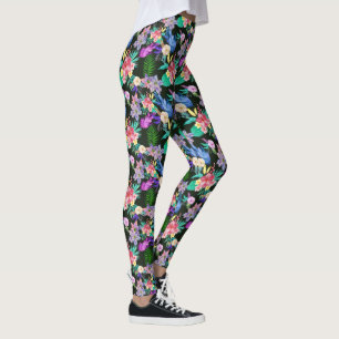 Tropisches Floral-Hawaii Leggings