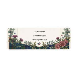 Tropisches florales Hochzeits-Rücksende-Adressetik