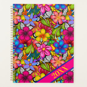 Tropisches florales Jahresdatum Planer