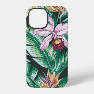 Tropisches florales nahtloses Muster mit exotische iPhone 12 Hülle
