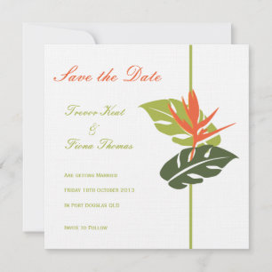 Tropisches Florales Save the Date