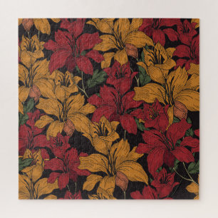 Tropisches, florales, schönes, nahtloses Muster. Puzzle