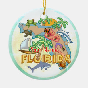 Tropisches Florida Keramik Ornament