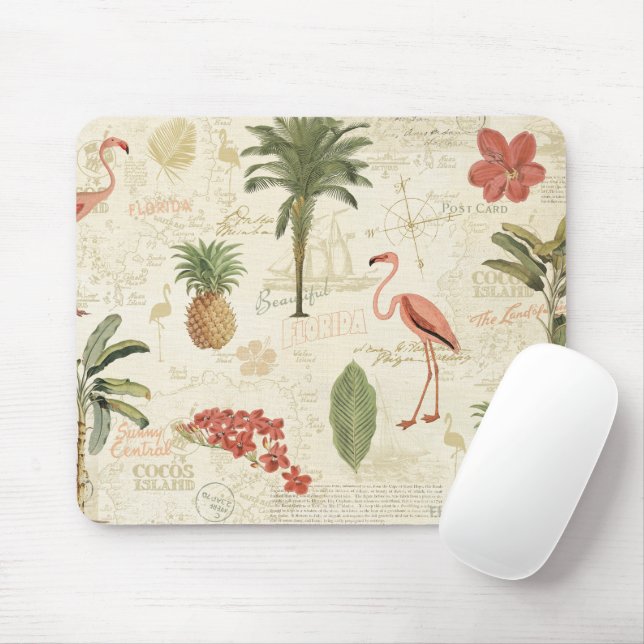 tropisches floridisches Muster Mousepad (Mit Mouse)