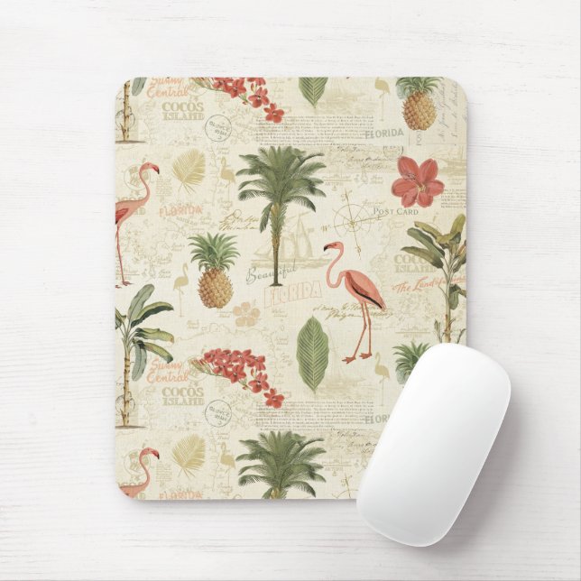 tropisches floridisches Muster Mousepad (Mit Mouse)