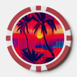 Tropisches Flucht Fantasy Pokerchips