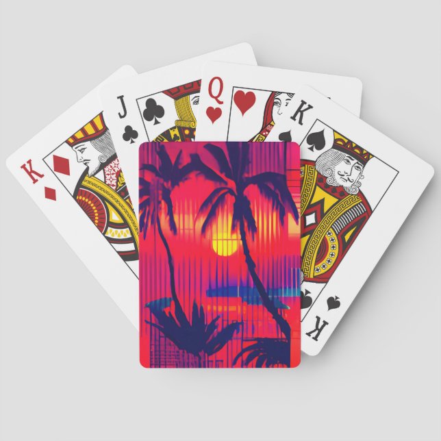 Tropisches Flucht Fantasy Spielkarten (Rückseite)