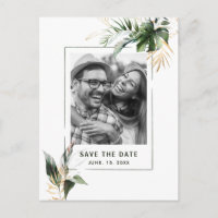 Tropisches Foliage-Foto Hochzeit Sichern Sie das D